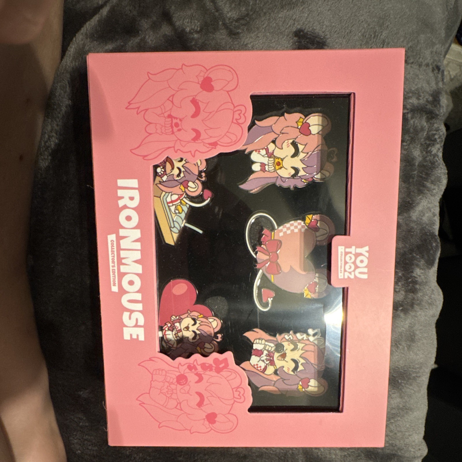 Youtooz Ironmouse Collector's Edition Pink Metal Animation Pin Set