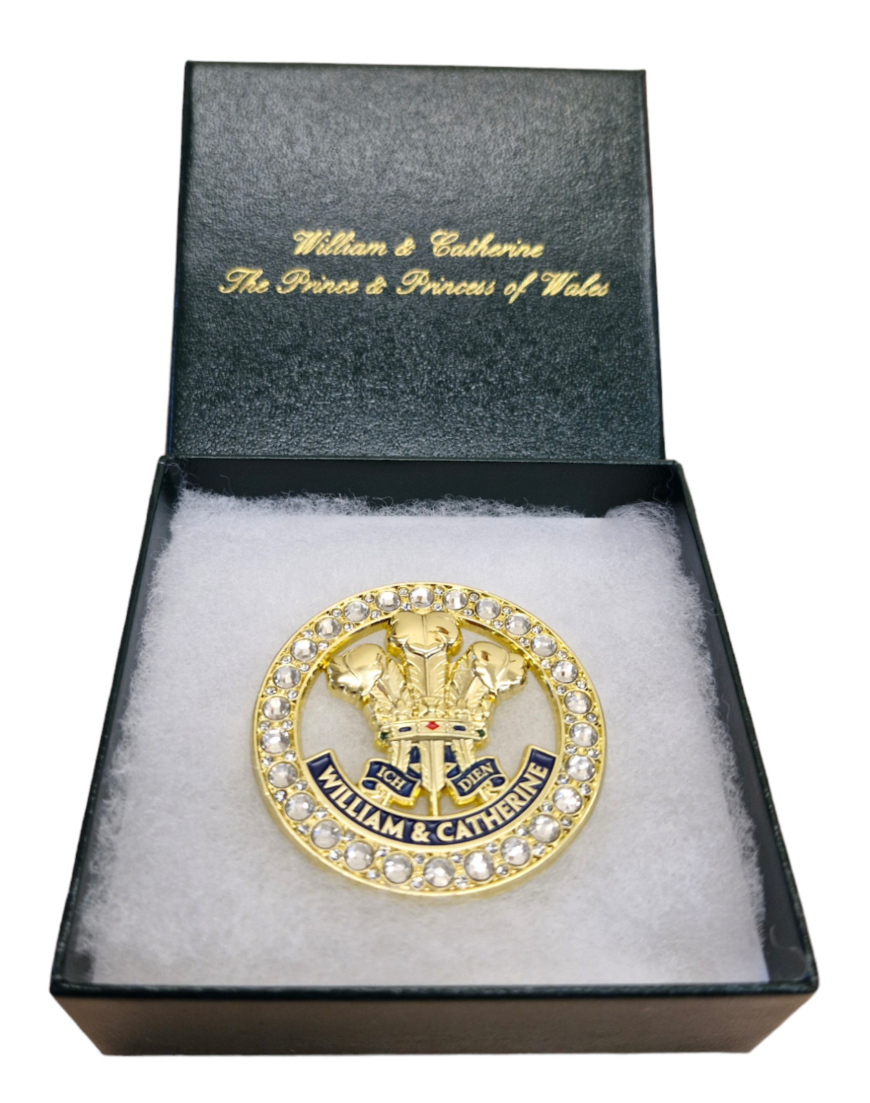 William & Catherine Prince & Princess of Wales Brooch UK Royal Family