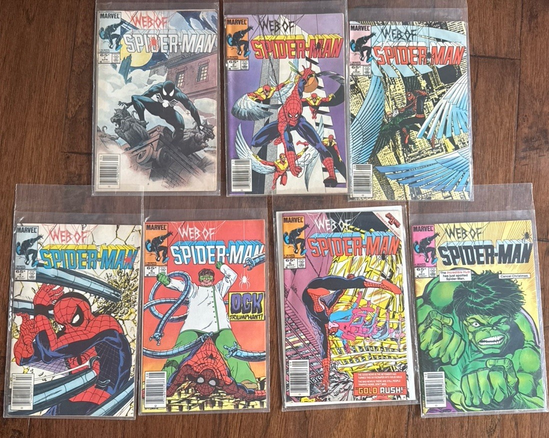 Web of Spider-Man #1-7 Marvel Comics April 1985-Oct 7) Plus #14