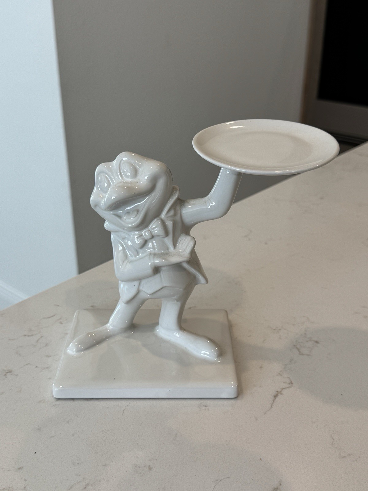 Disney Parks Mr. Toad White Ceramic Statuette Figure Cupcake Candle Holder