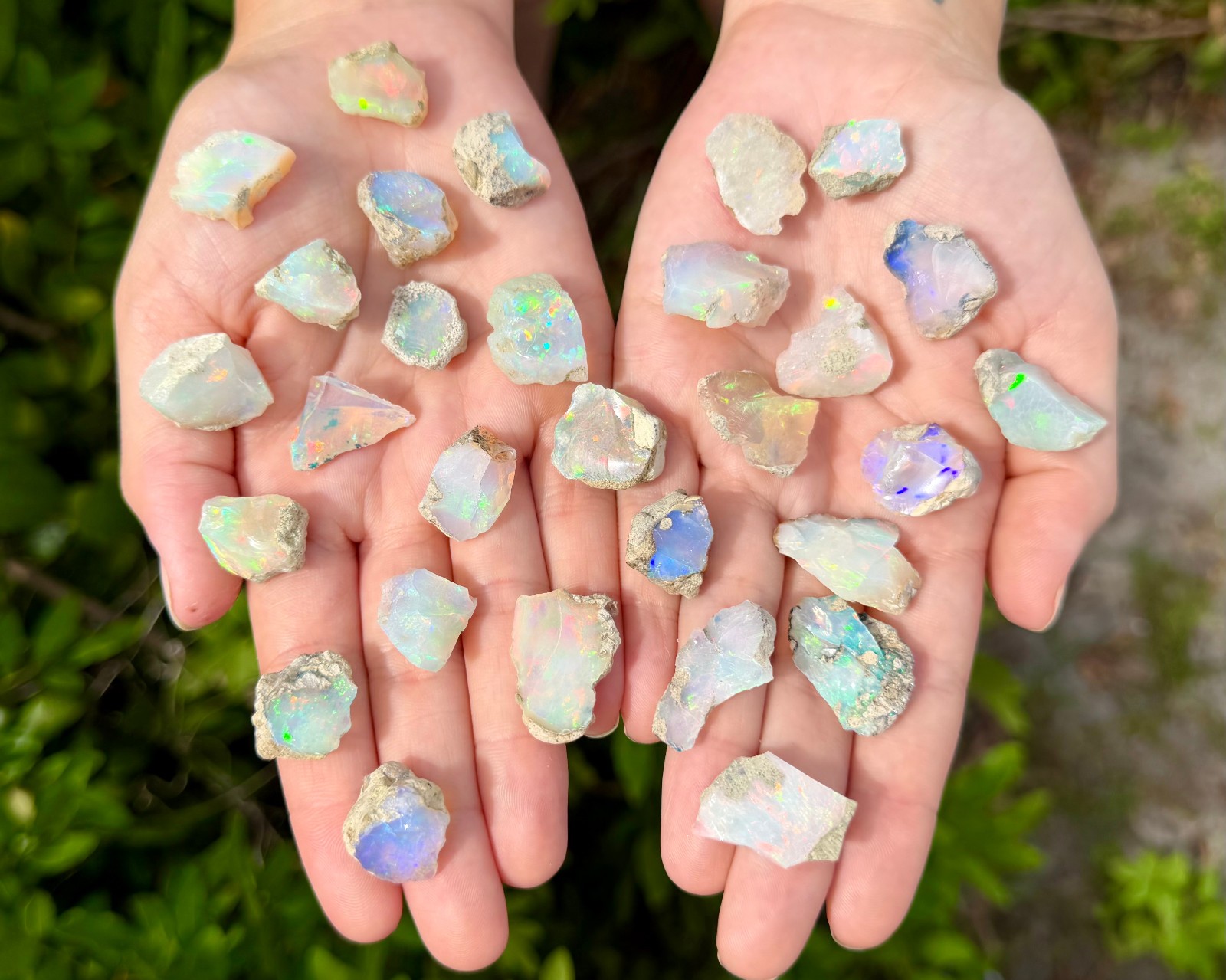 Natural Ethiopian Opal Rough Crystals, AA Grade Raw Opal Specimens - Choose Size