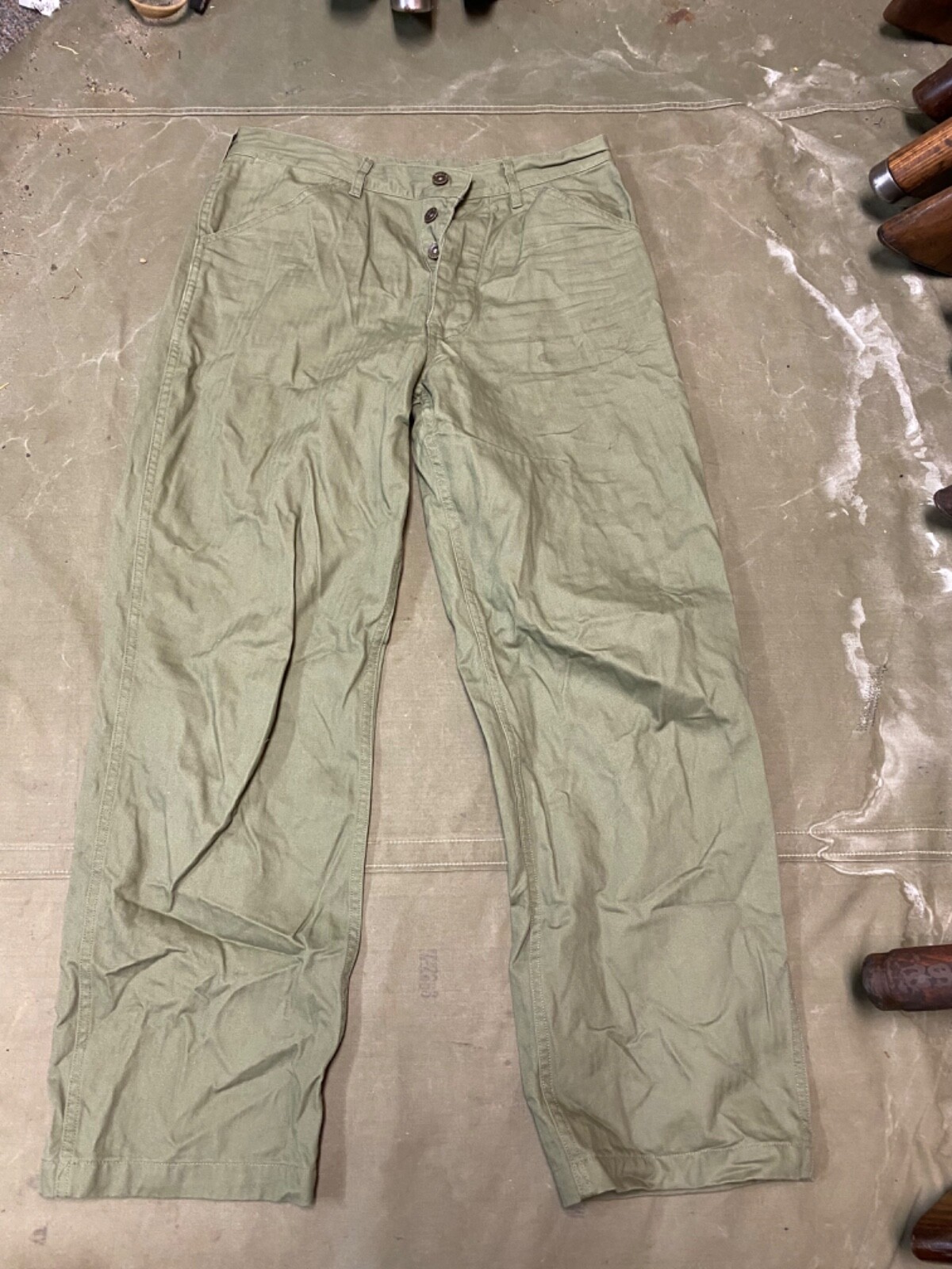 WWII US USMC MARINE P1941 P41 COMBAT FIELD HBT TROUSERS-SIZE XLARGE 38 WAIST