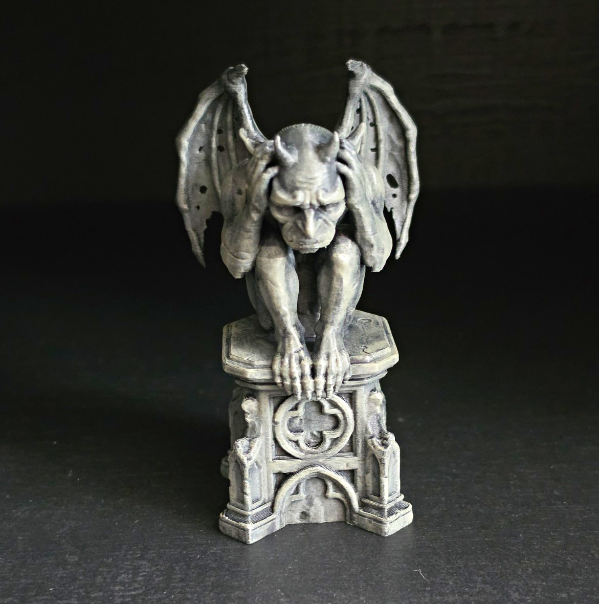 Sad Gothic Gargoyle Statue/3d Printed/Hand Painted/collectible