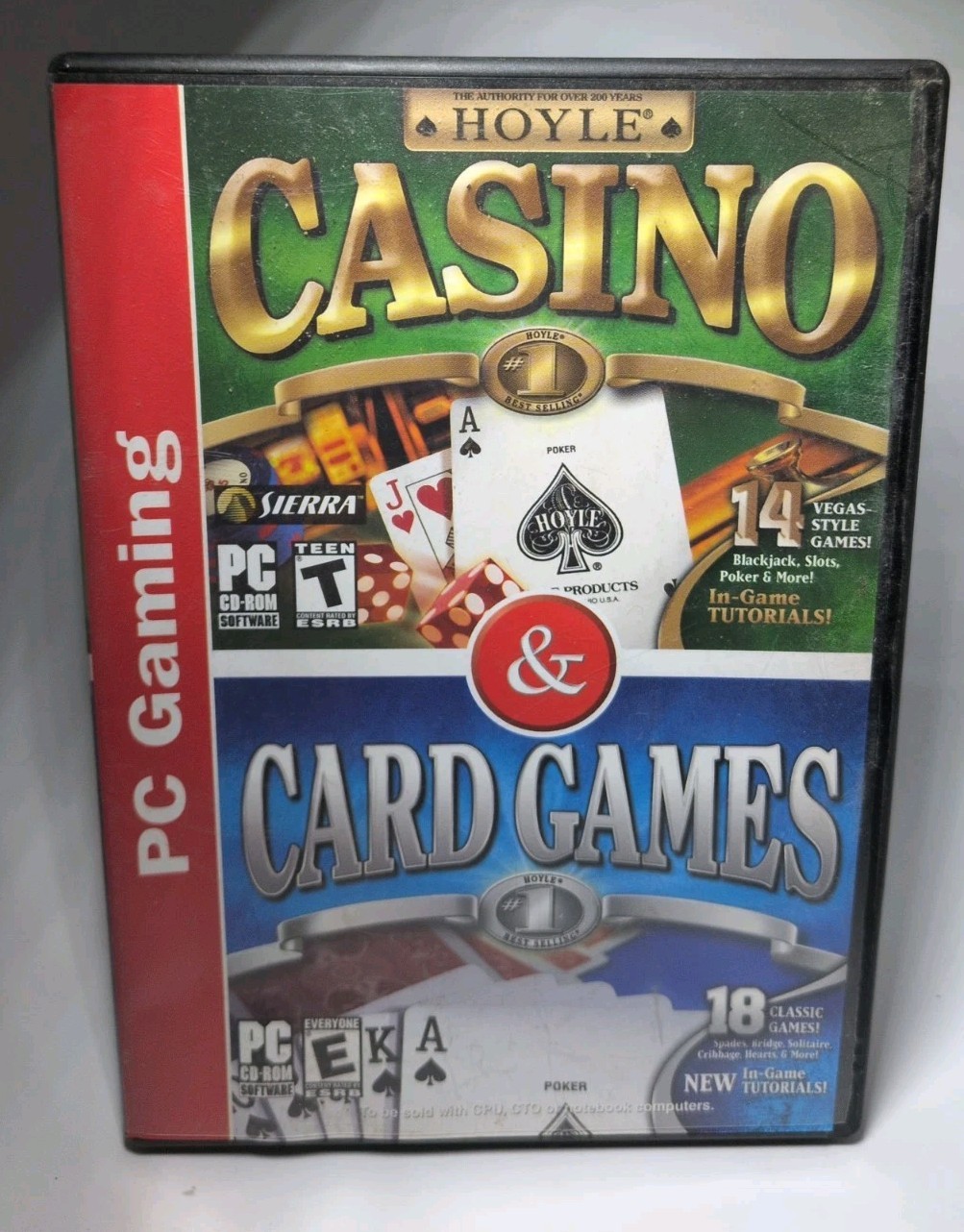 Hoyle Casino 2003 & Hoyle Card Games Microsoft Windows PC CD-ROM B594