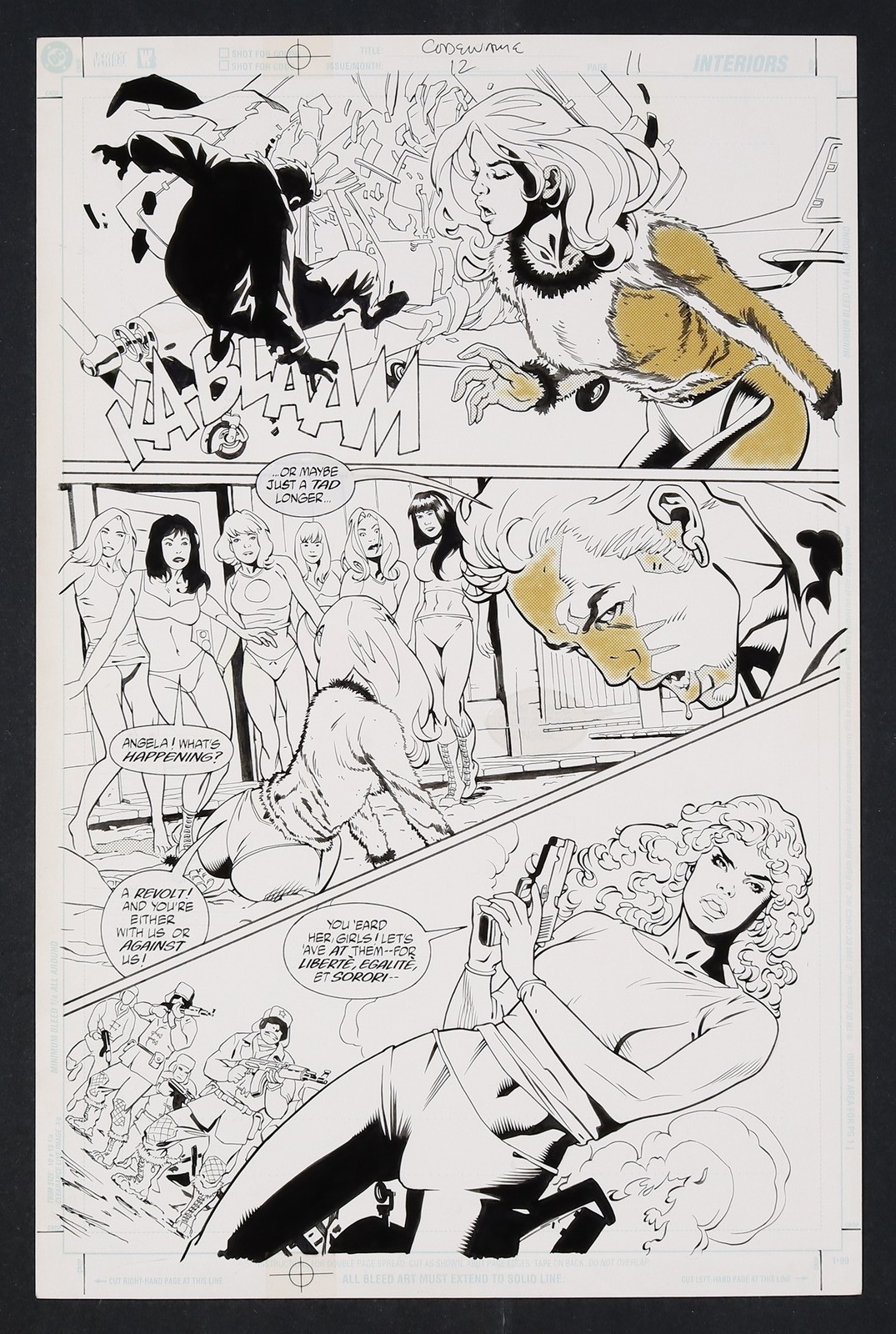 Original Art from Codename Knockout #12 (2002) Page 11 Paquette/Lipka