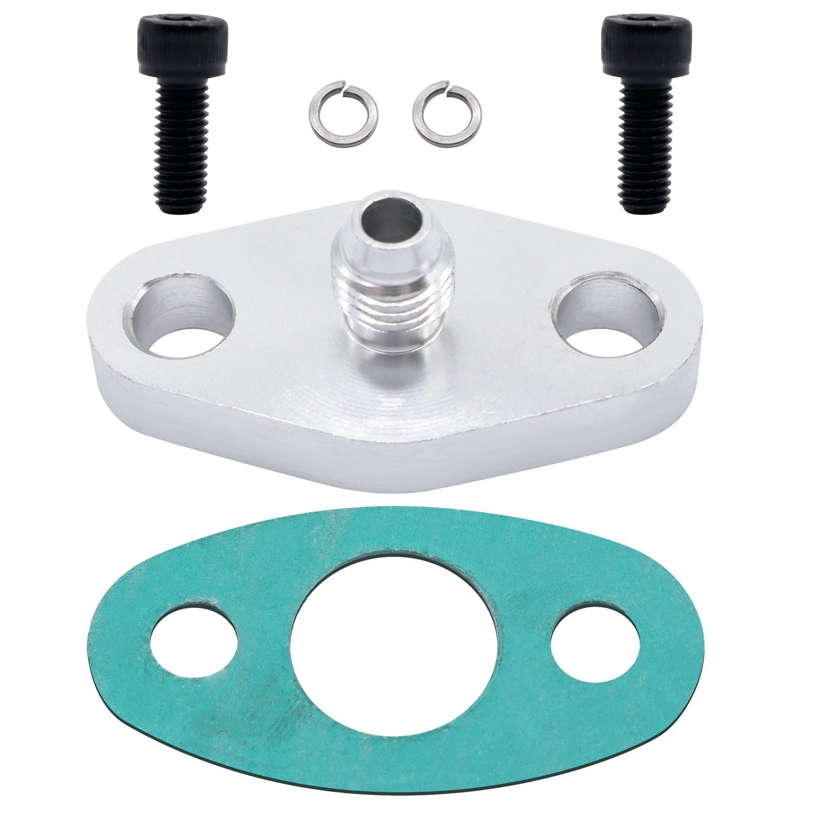 OXCANO 4AN T3 T3/T4 T04 Fitting Turbo Oil Feed Flange Adapter With Gasket Kit