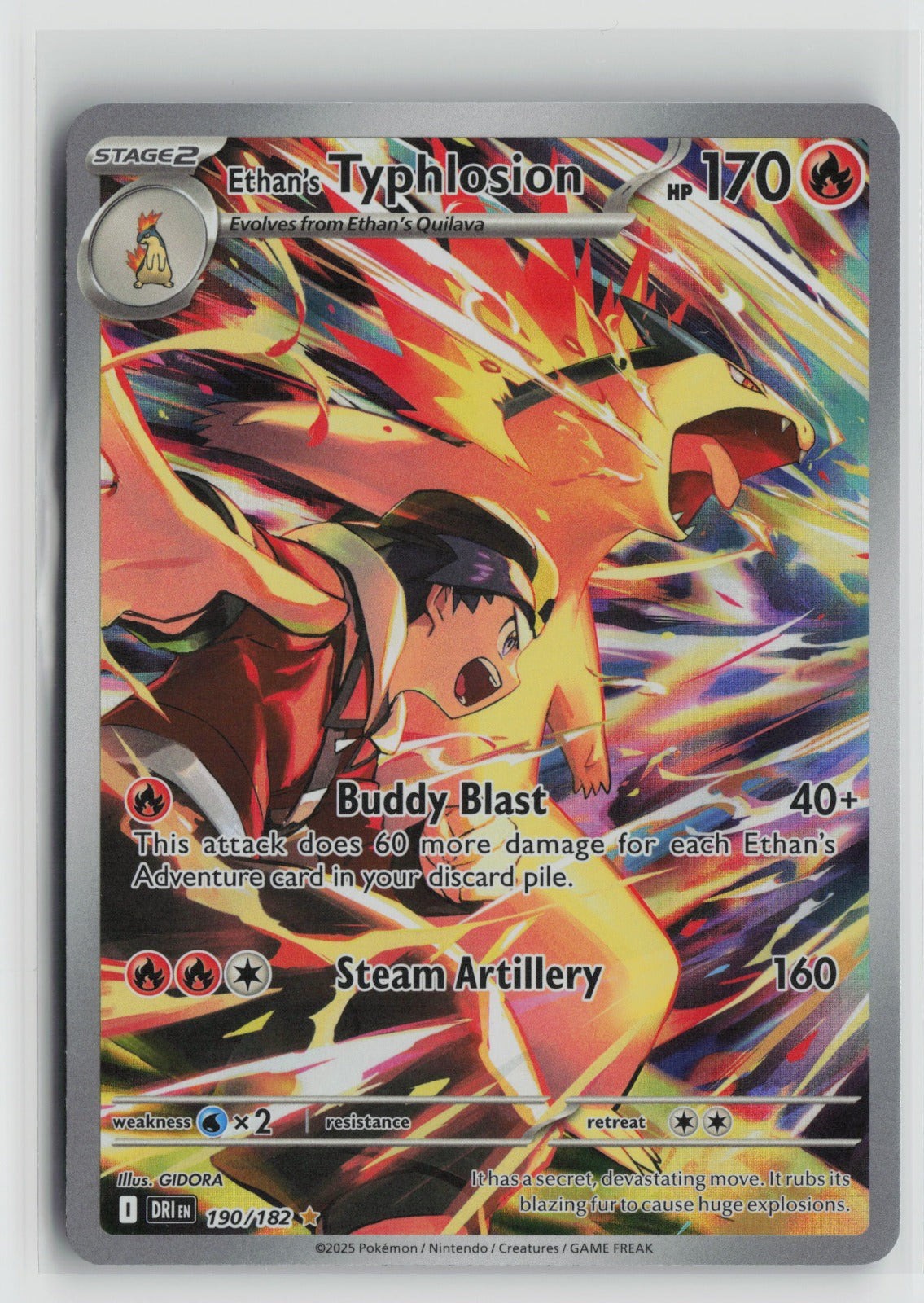 Ethan's Typhlosion - Illustration Rare Holo DRI 190/182 NM