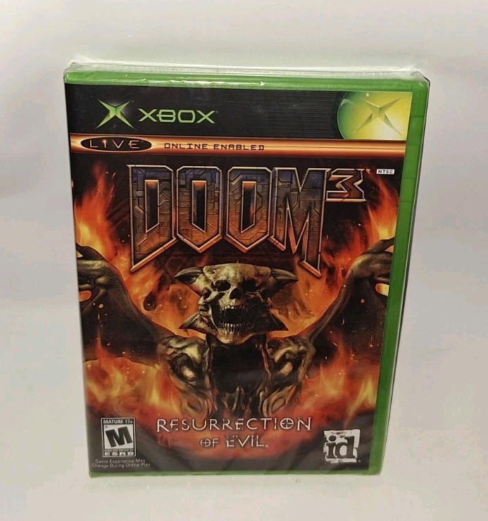 Doom 3 Resurrection of Evil Original Microsoft Xbox 2005 Id Software Inc NEW NIB