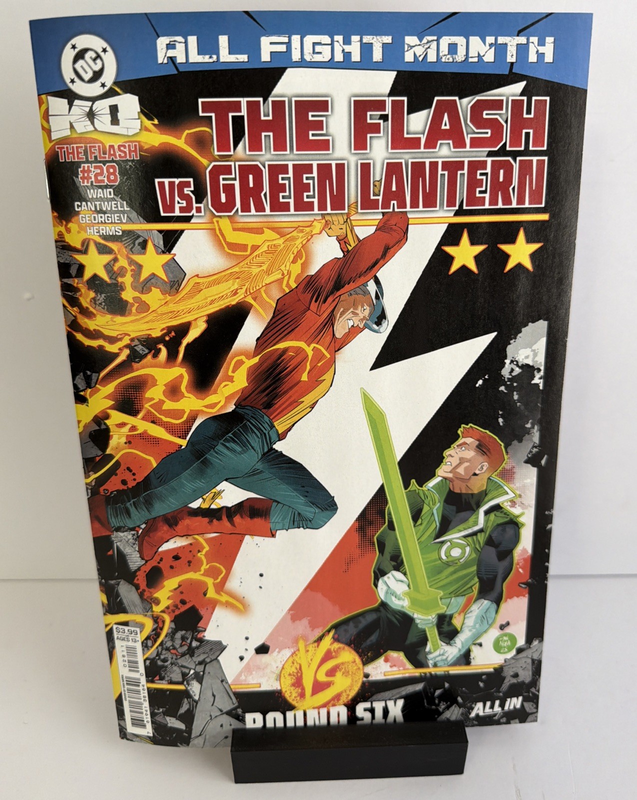 FLASH #28 DC K.O. TIE IN 2ND PRINT  ALL FIGHT MONTH ROUND 6 DAN MORA COVER NM-/+
