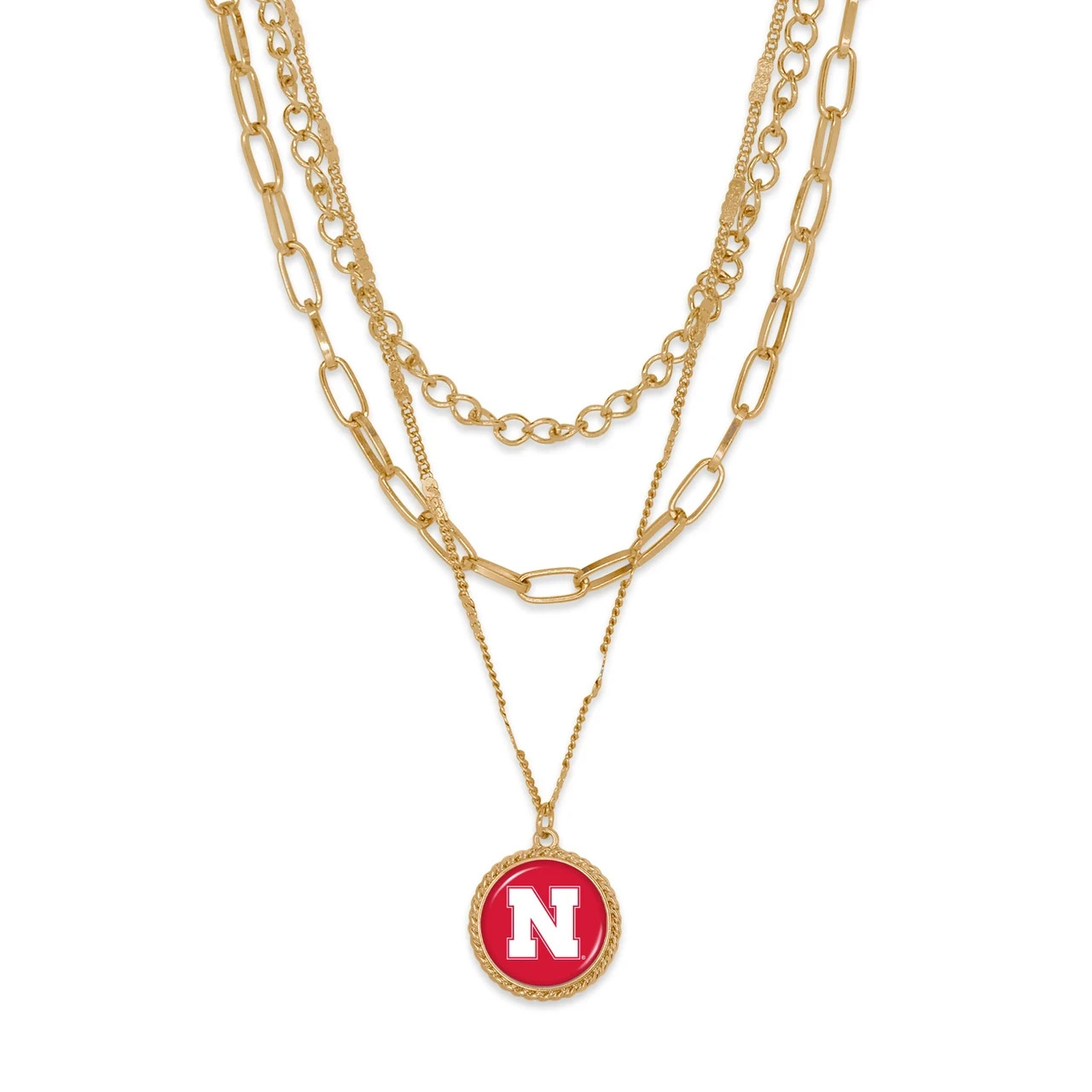 Michigan Wolverines, Licensed University Emblem Sydney Necklace, 18K gold plated