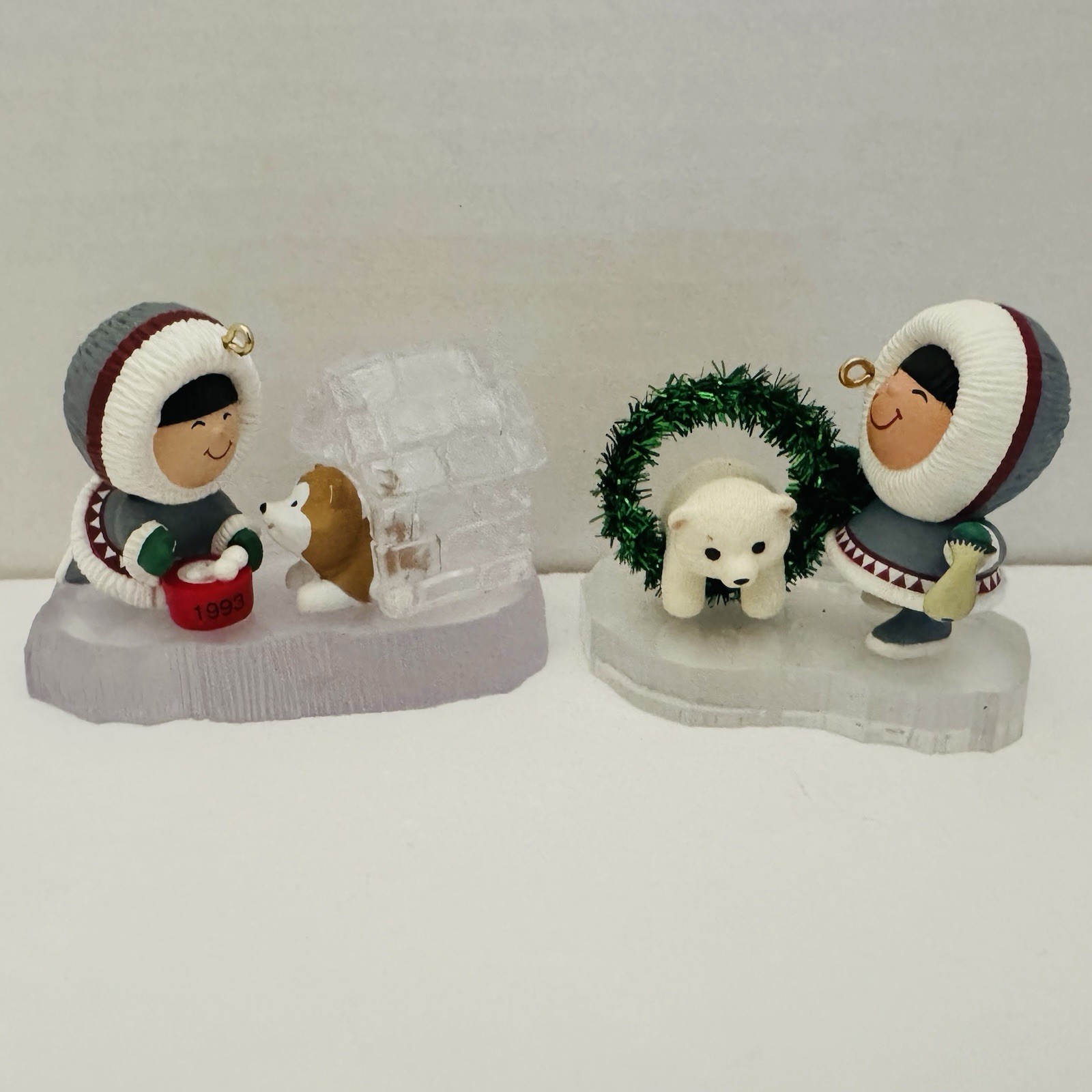 Hallmark Frosty Friends Lot #14, 1993 and #15, 1994 Keepsake Ornaments NO BOXES