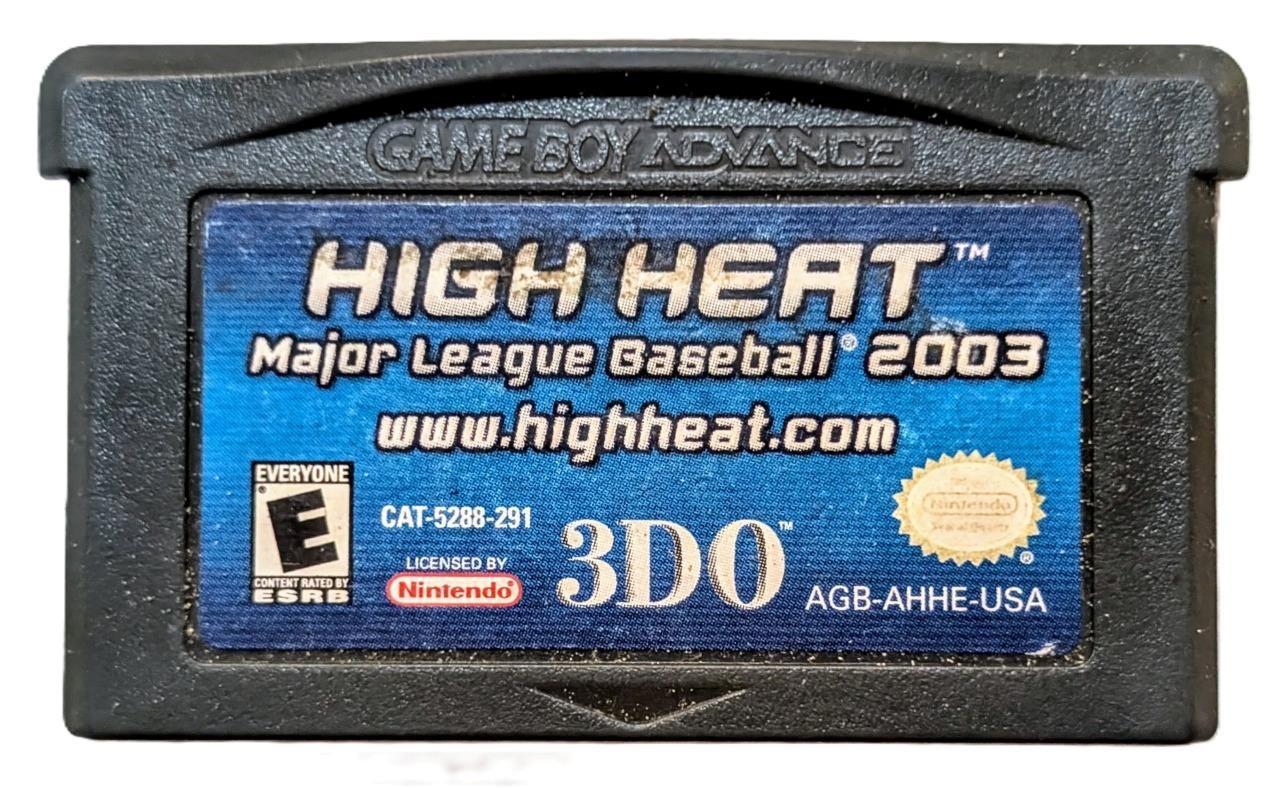 *HIGH HEAT MAJOR LEAGUE BASEBALL 2003 NINTENDO GAMEBOY ADVANCE SP GBA