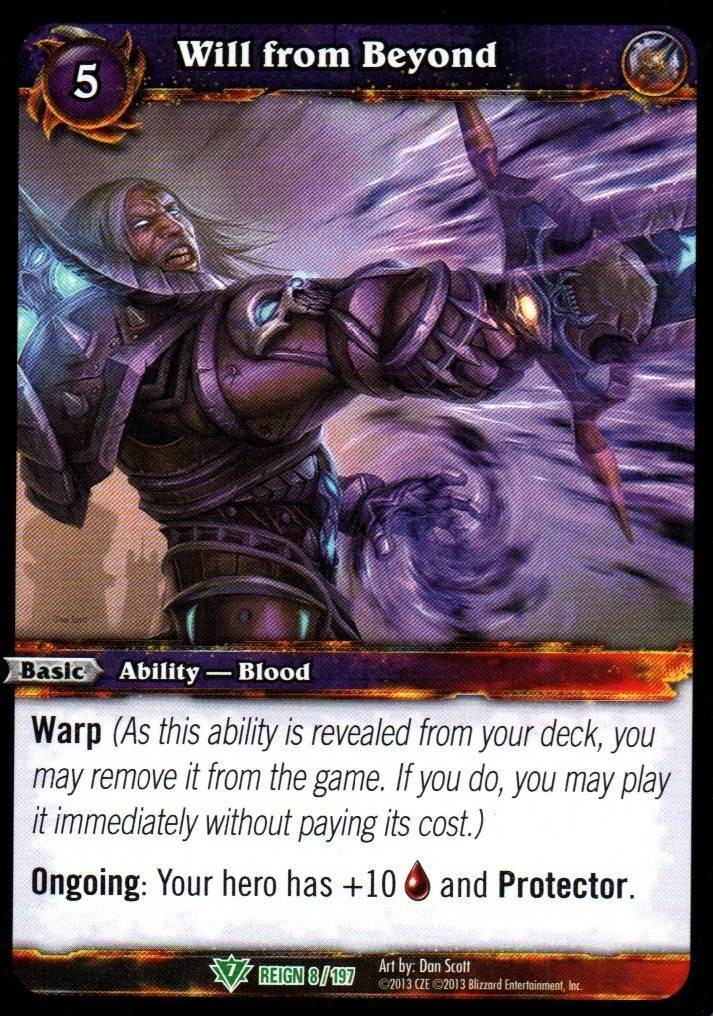 World of Warcraft Will from Beyond 2013 Reign of Fire Cryptozoic 8/197 TCG