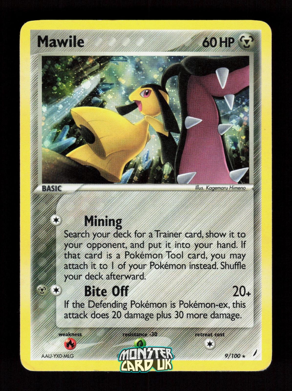Pokemon Mawile 9/100 LP Crystal Guardians Holo