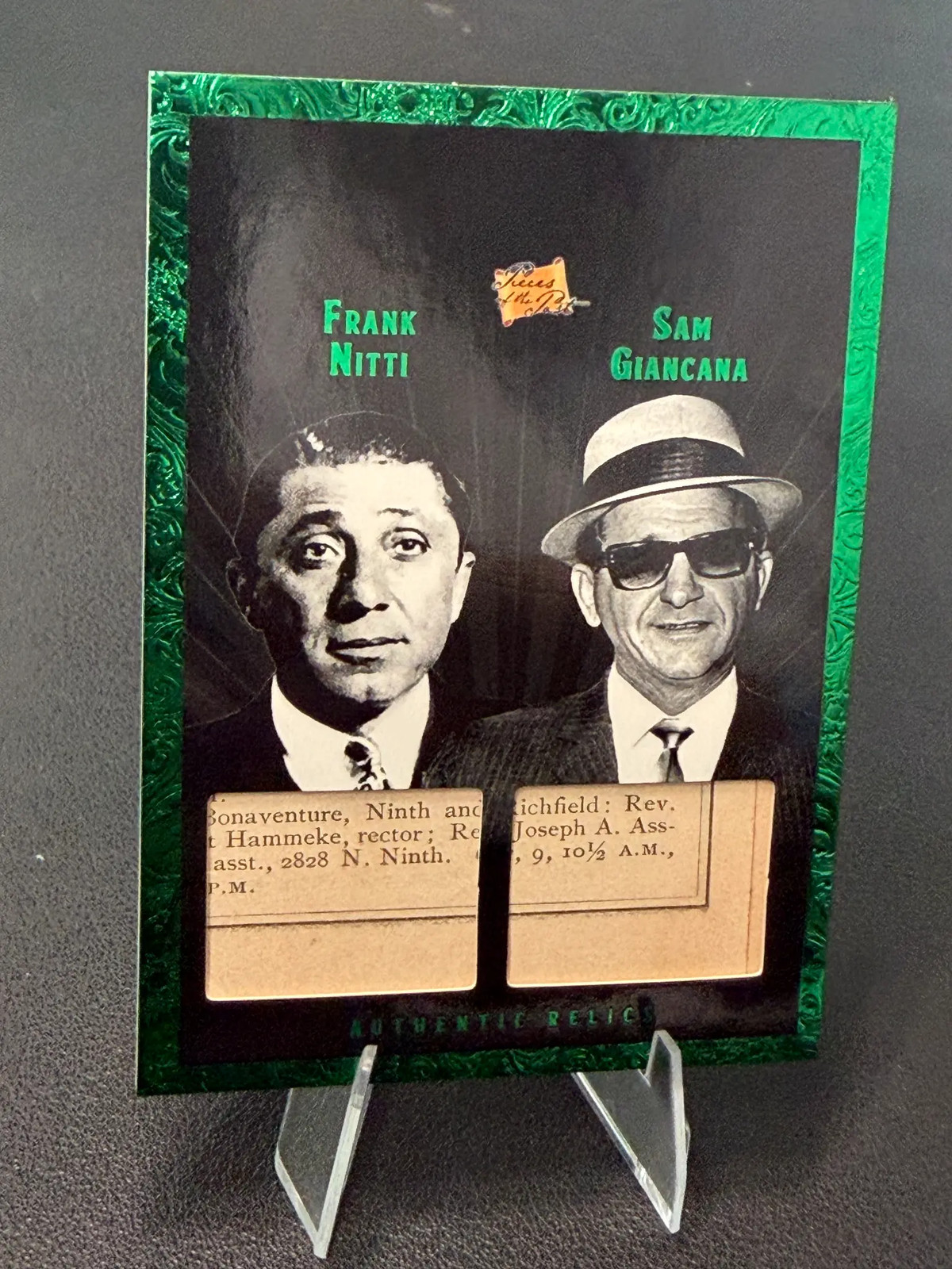 2025 Pieces of the Past Frank Nitti & Sam Giancana #R-157 Dual Authentic Relic D