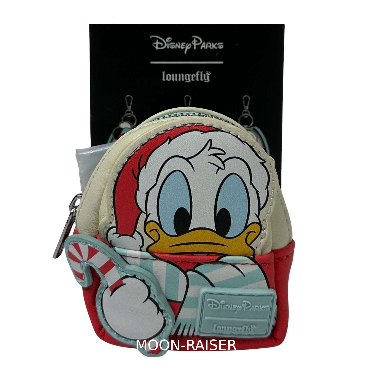 Disney Parks Donald Duck Loungefly Holiday Mini Backpack Bag Charm Keychain