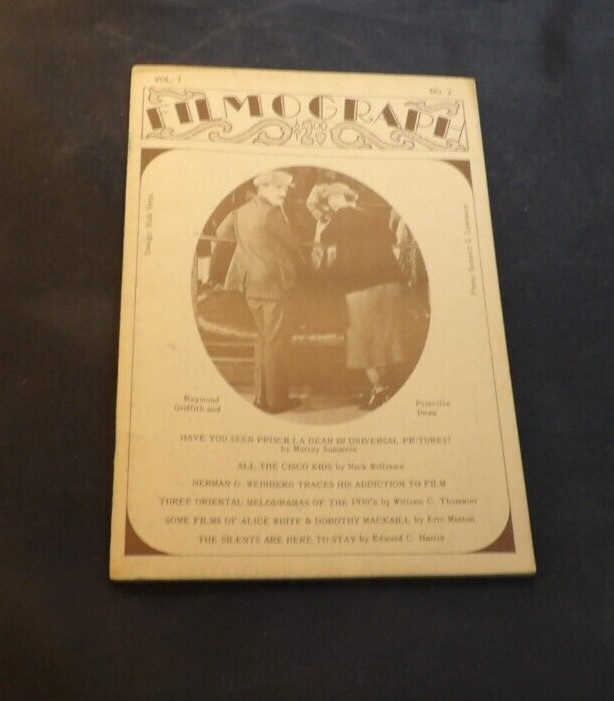 Filmograph Vintage Movie Magazine Volume 1 No. 2 Raymond Griffith Priscilla Dean