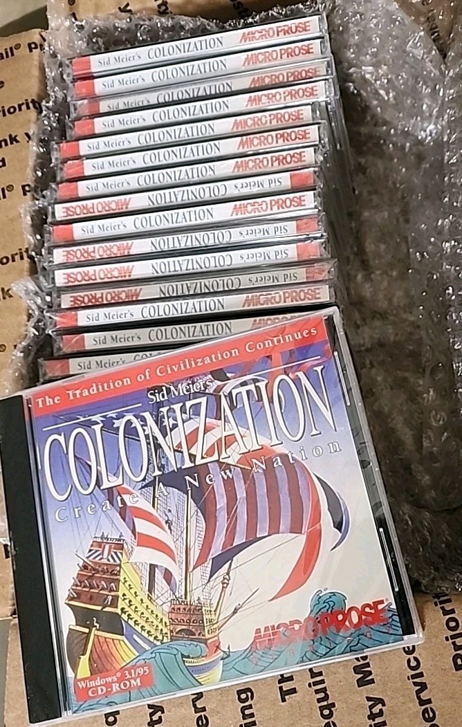 Sid Meier's Colonization PC 1995 Civ Game Lot Of 25 Sealed With Imperfections
