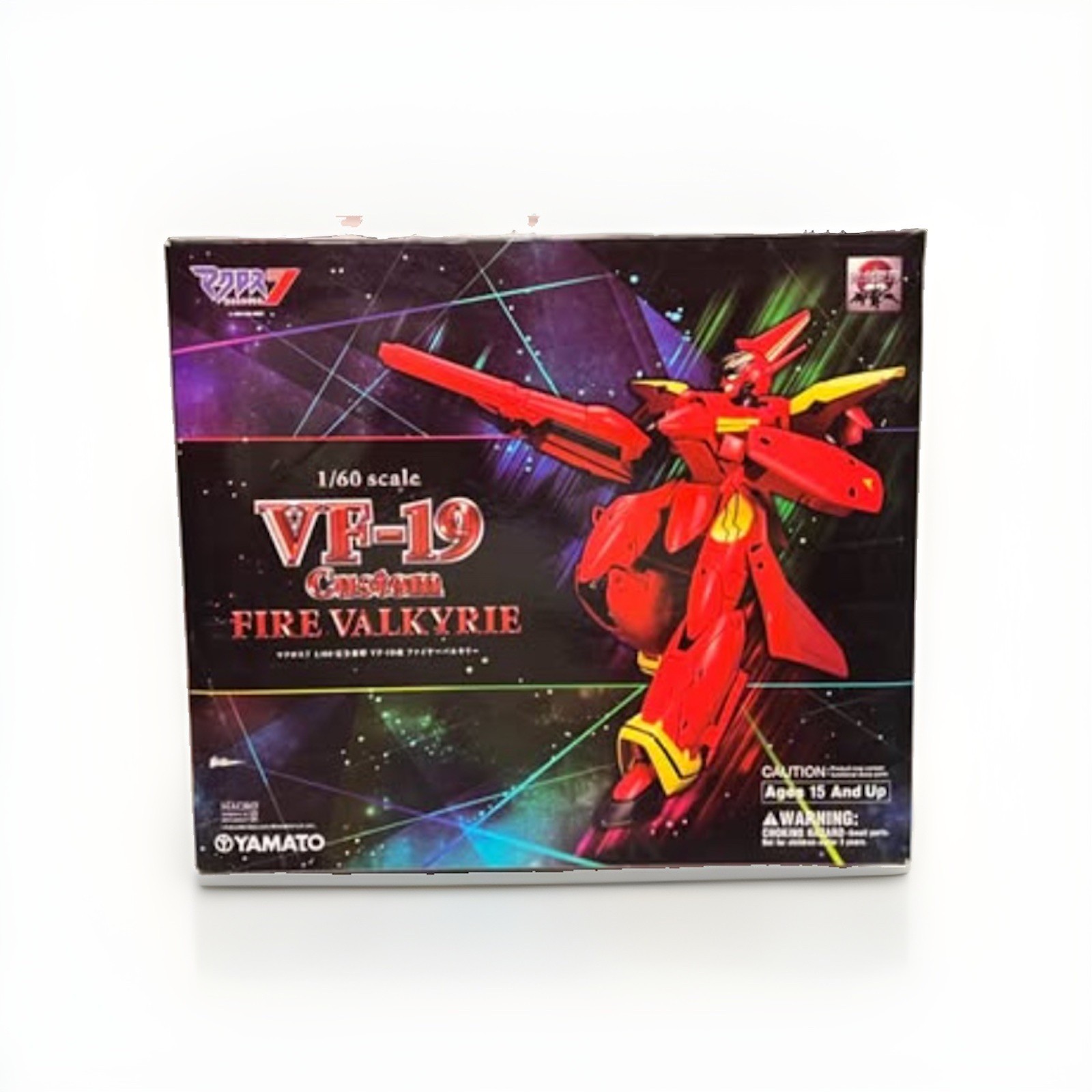 Yamato 1/60 scale VF-19 Custom Fire Valkyrie from Macross 7  Open Box Excellent