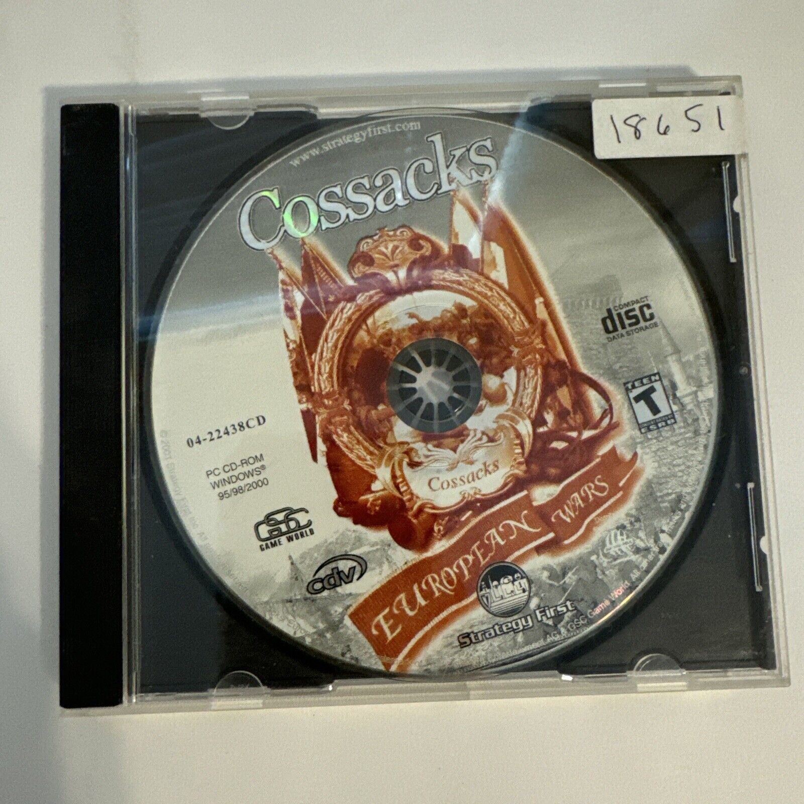 Cossacks: European Wars (PC, 2001) Disc Only