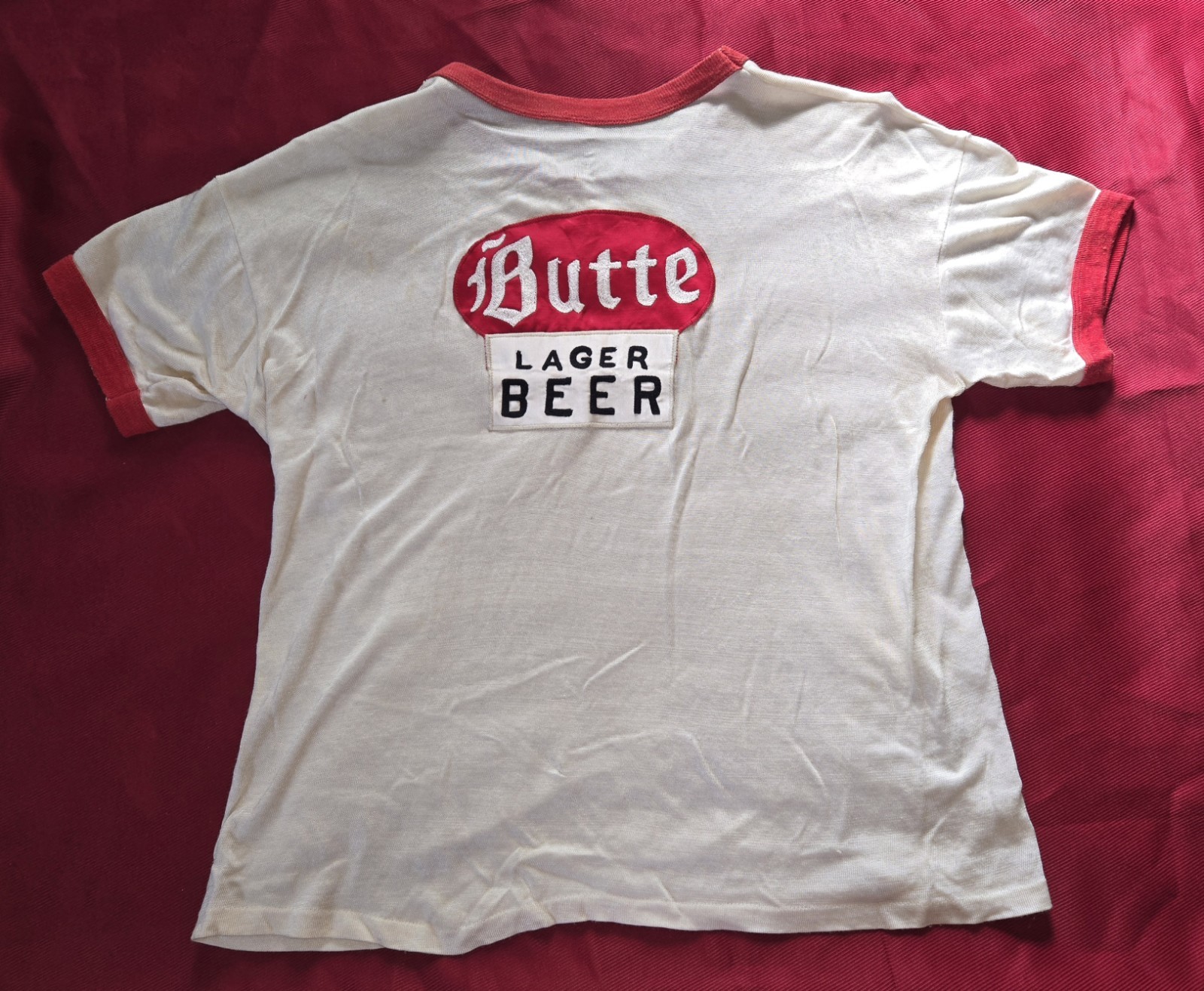 Vintage Butte Lager Beer Baseball Shirt Montana Brewery