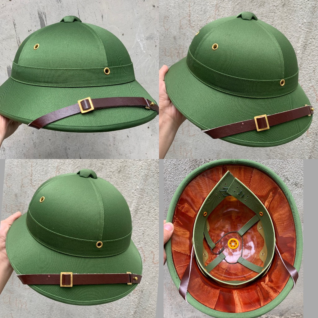 VIETCONG VC PITH HELMET HAT GREEN Quality and Handmade Army Surplus NVA