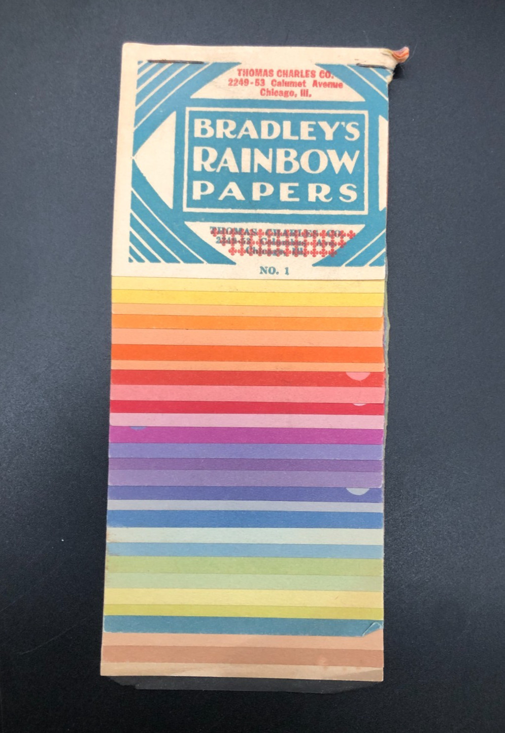 Antique Bradley's Rainbow Papers,  Art Advertising Sample