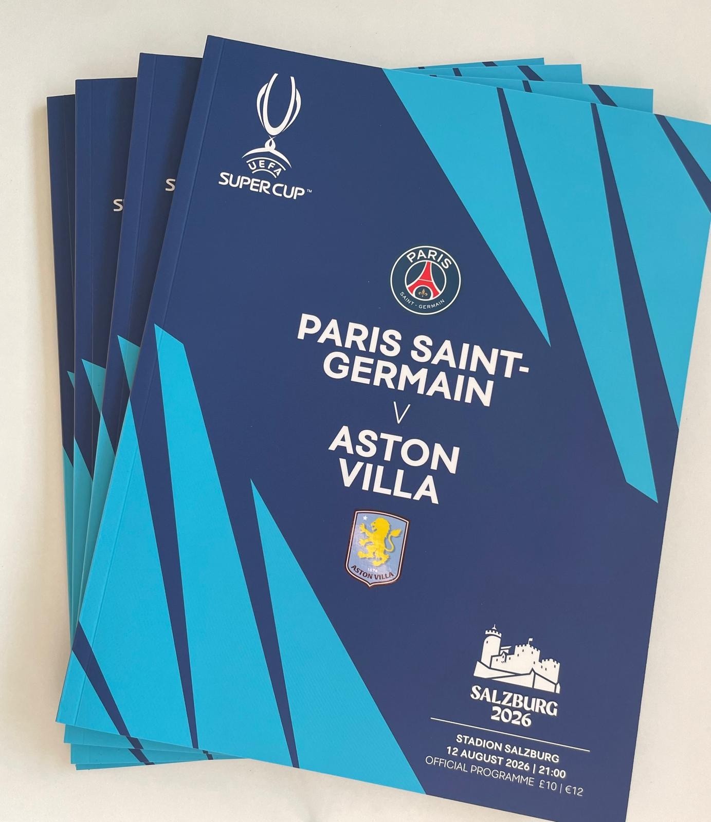 UEFA Supercup 2026 Official Programme PSG vs Aston Villa 12/08/2026