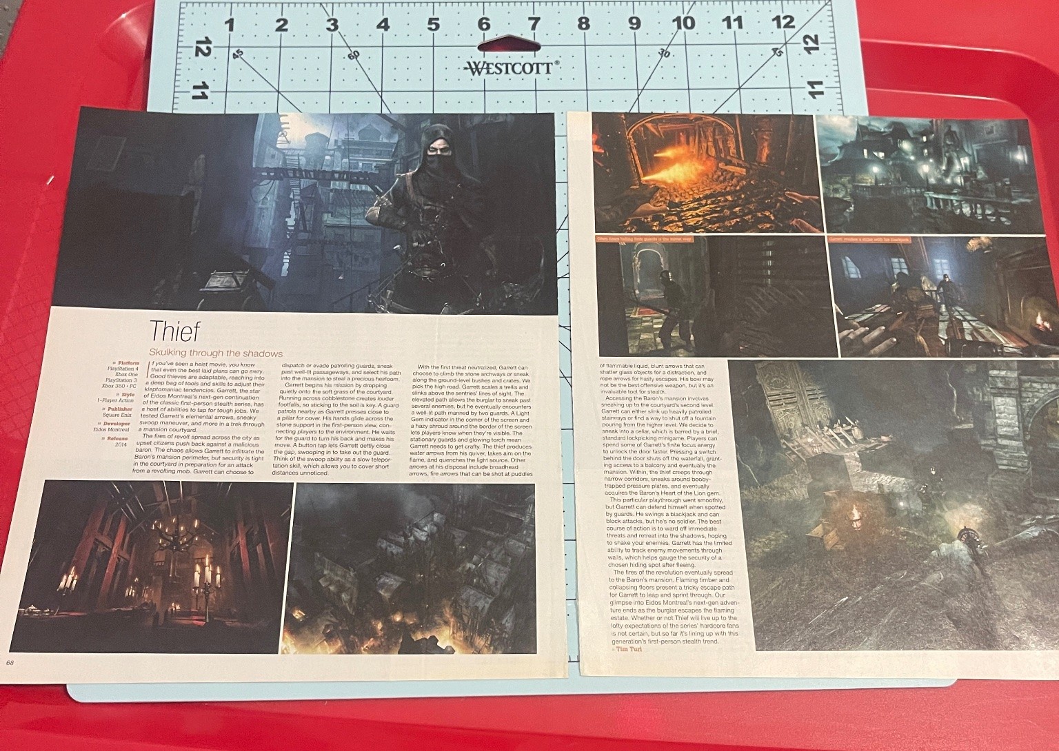 2014 Thief Video Game Magazine Article PS4 Xbox One Eidos Montreal Stealth