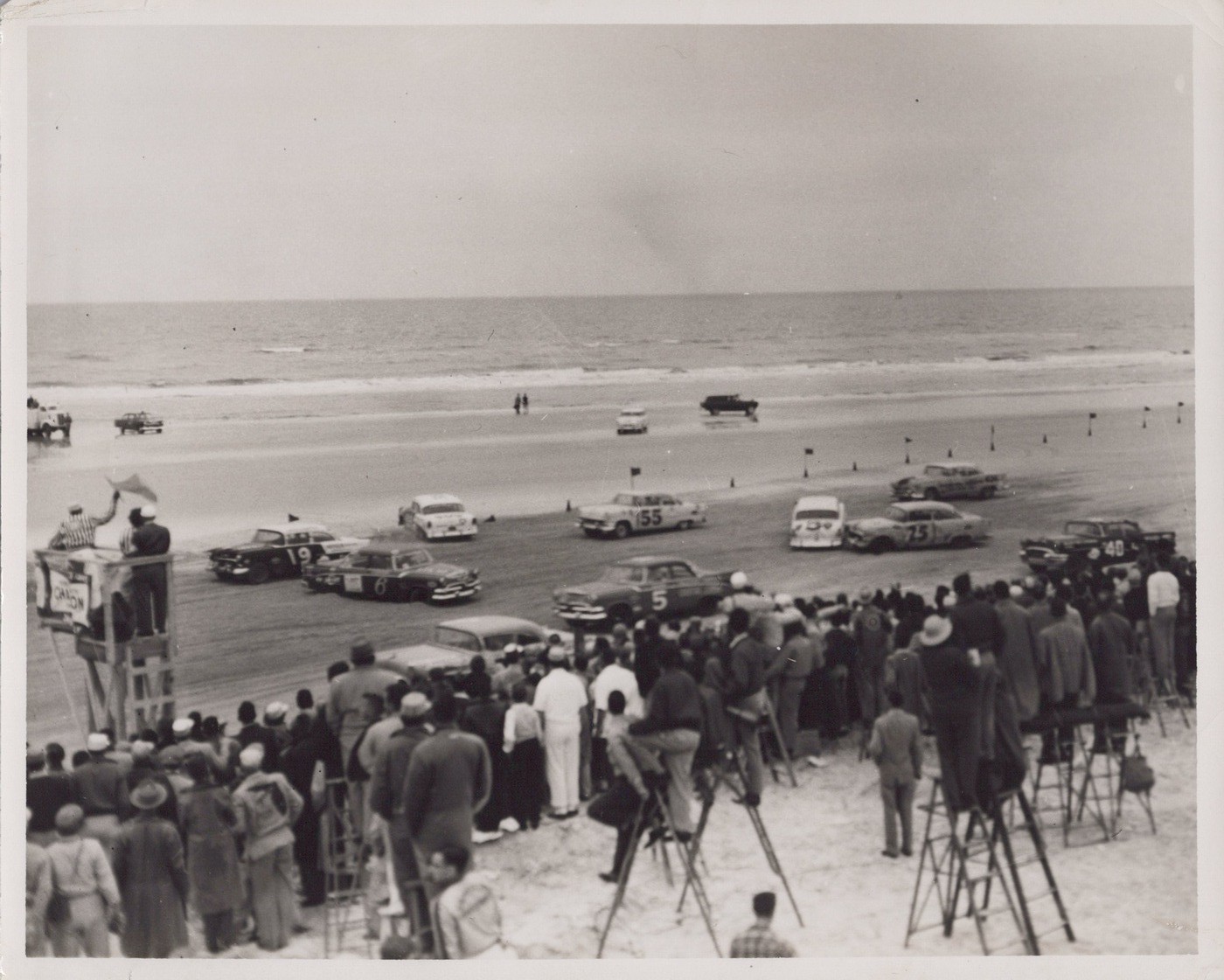 Daytona Beach NASCAR Road Course Race Action 1950s - Original Photo Himes Estate