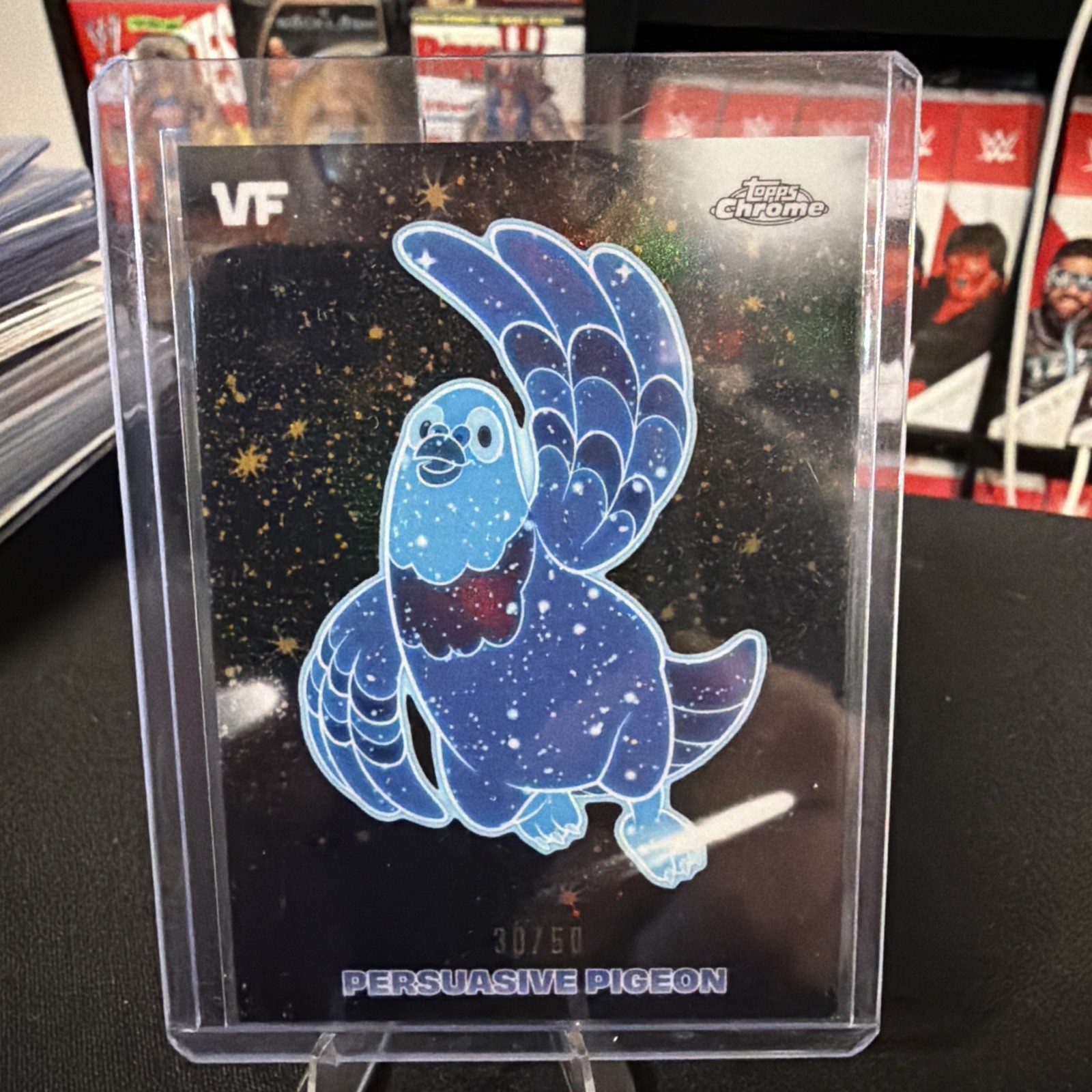 2026 Topps Chrome Veefriends Persuasive Pigeon on the Stellar Haze 30/50