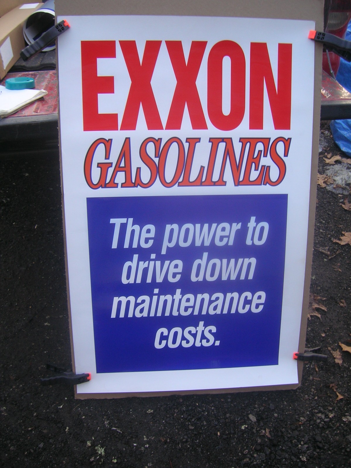 Vintage Exxon gasoline sign 28\