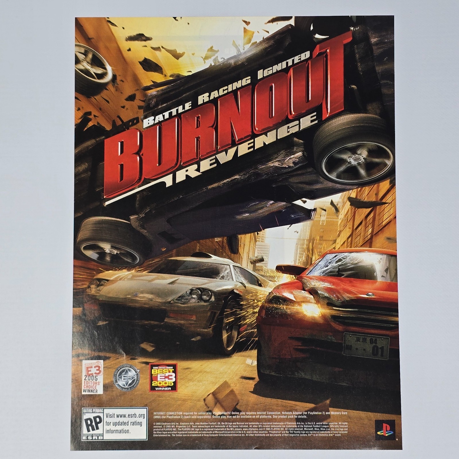 Burnout Revenge Xbox 360 PlayStation 2 PS2 Ignited Print Ad/Poster