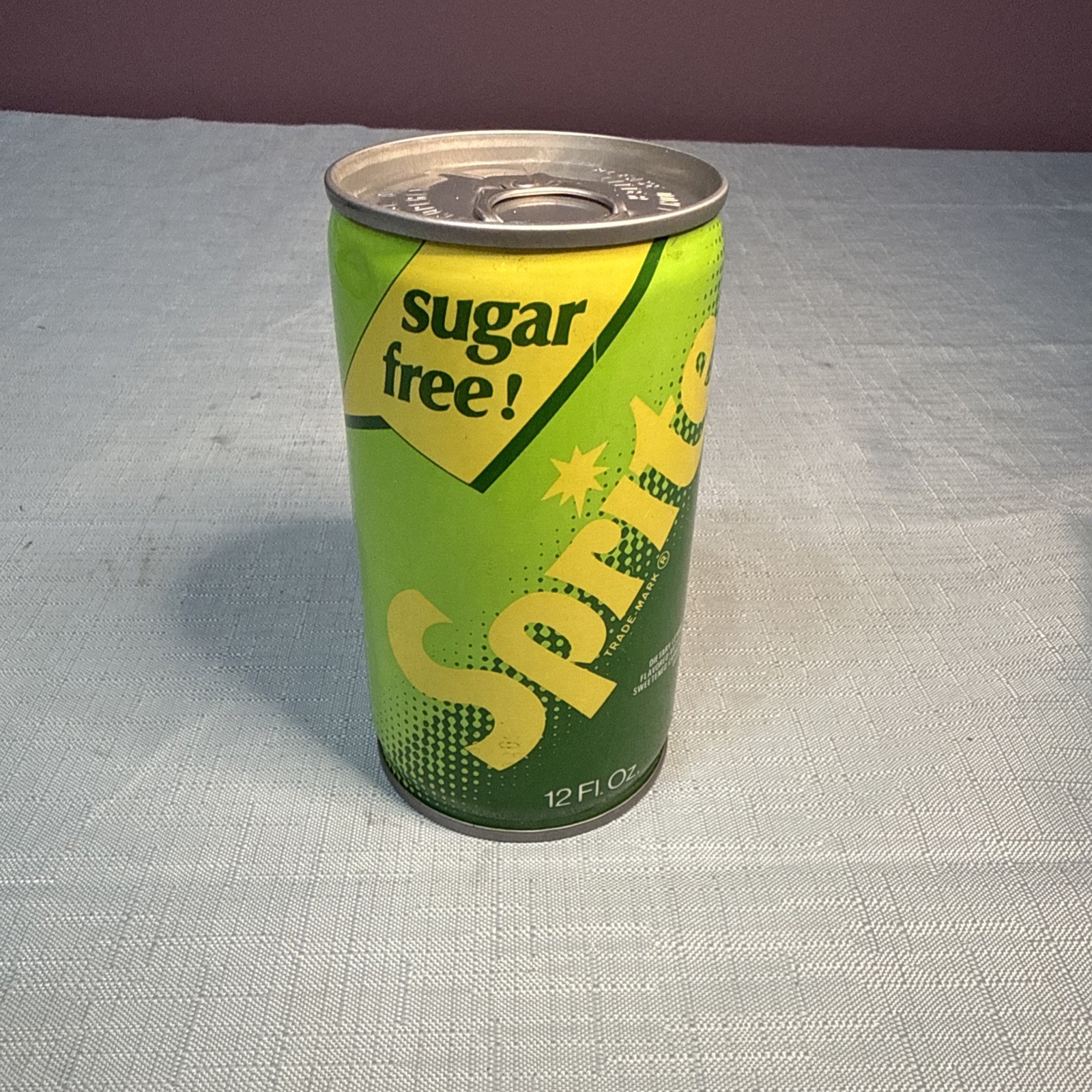 VINTAGE SUGAR FREE SPRITE PULL TAB STEEL CAN Nice