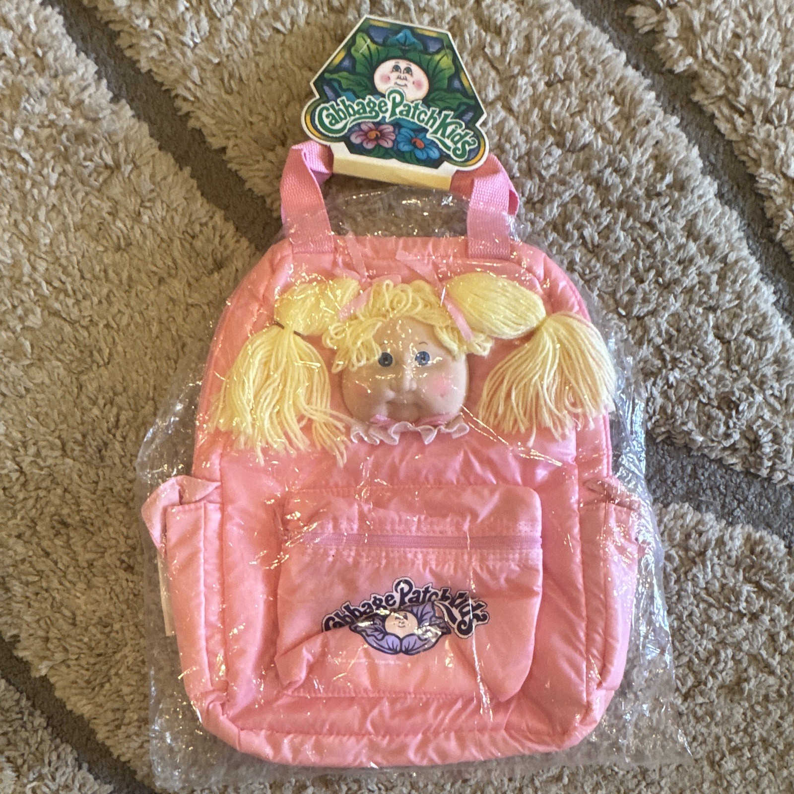 Vintage 1980s Cabbage Patch Kids Pink Backpack #4010 NOS Sealed Imaginings 3