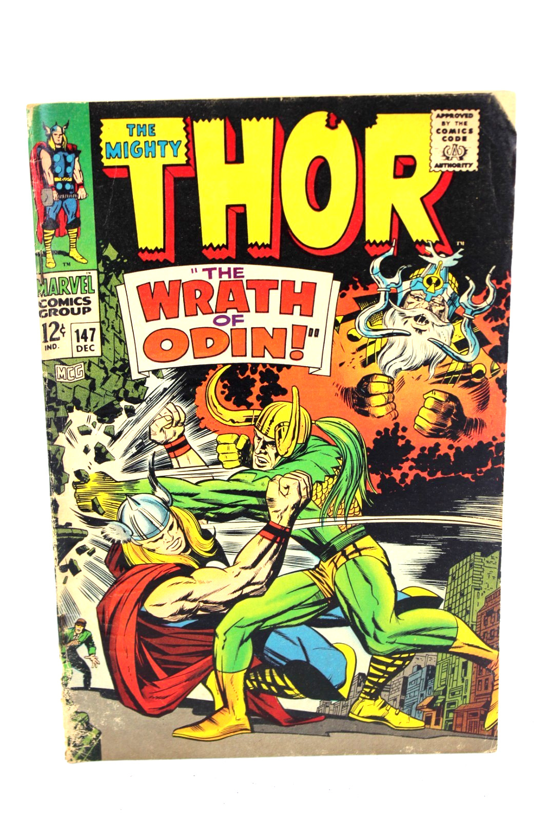Mighty Thor #147 vs Loki Wrath of Odin Jack Kirby 1967 Marvel Comics G/G+