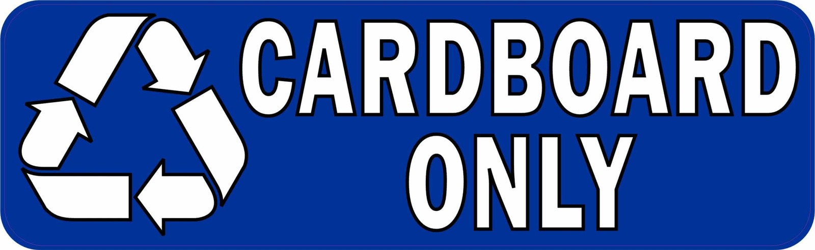 StickerTalk Cardboard Only Recycling Vinyl Sticker 10 Inches by 3 Inches