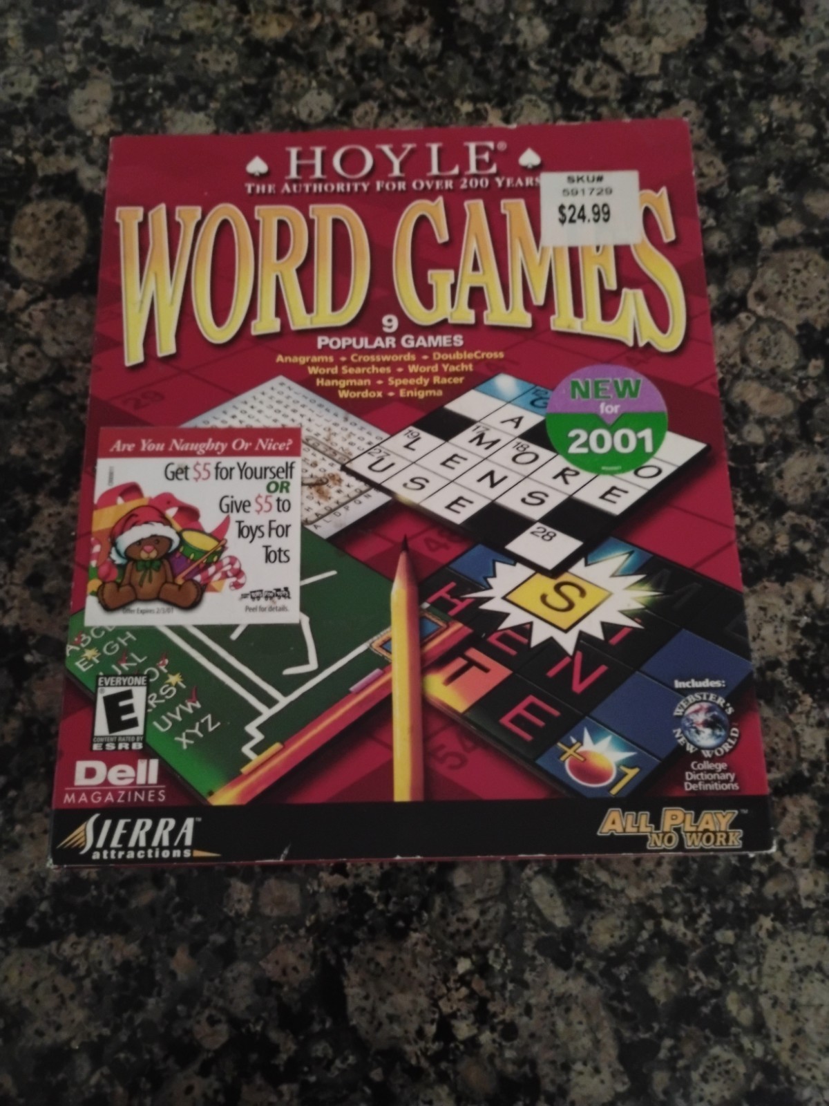 Hoyle Word Games  9 Popular Games Large Retail Boxed PC / MAC Computer Game New