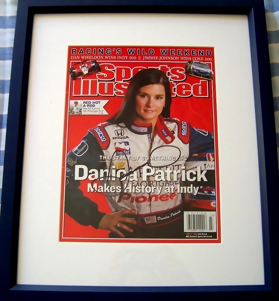 Danica Patrick autographed signed 2005 Sports Illustrated SI cover framed JSA