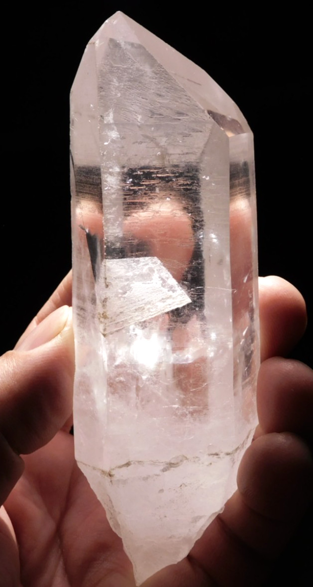 Larger Semi TRANSLUCENT Quartz Crystal with RAINBOWS From Brazil 236gr