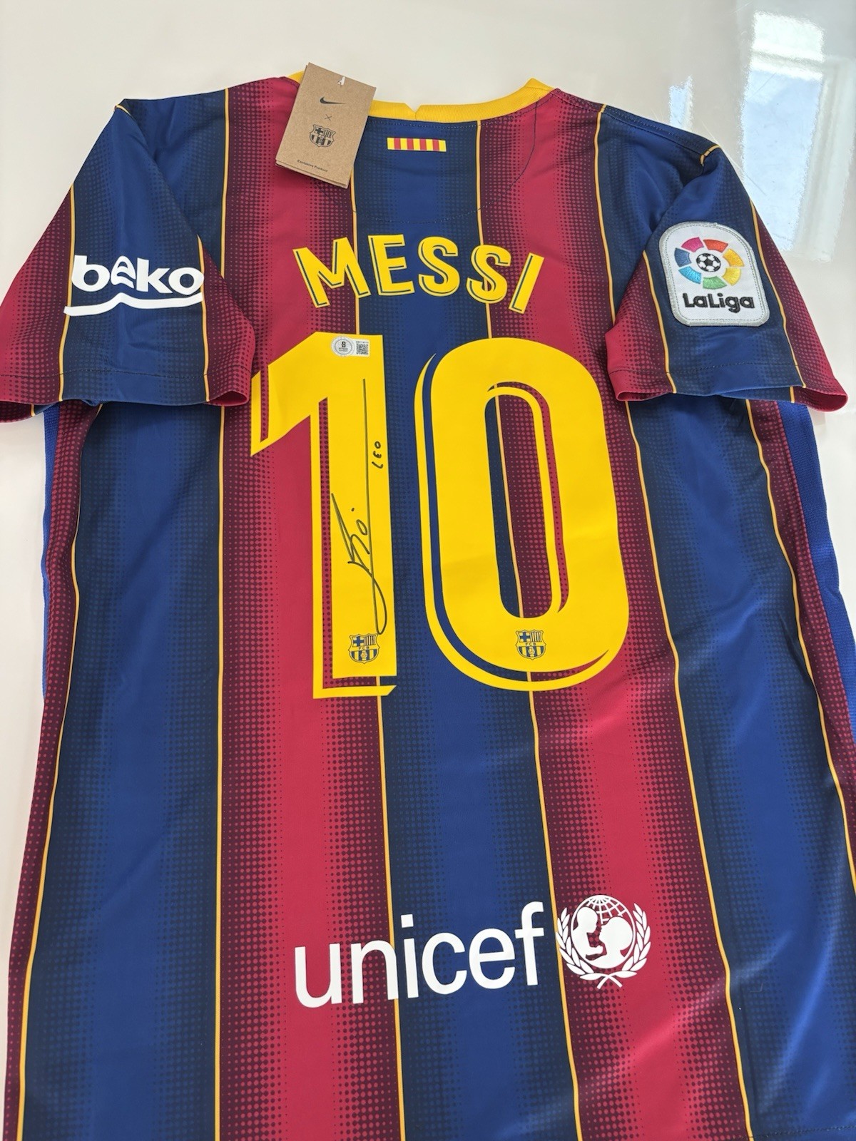 🔥⚽️ Lionel Messi FC Barcelona Hand Signed Jersey Beckett COA ⚽️🔥