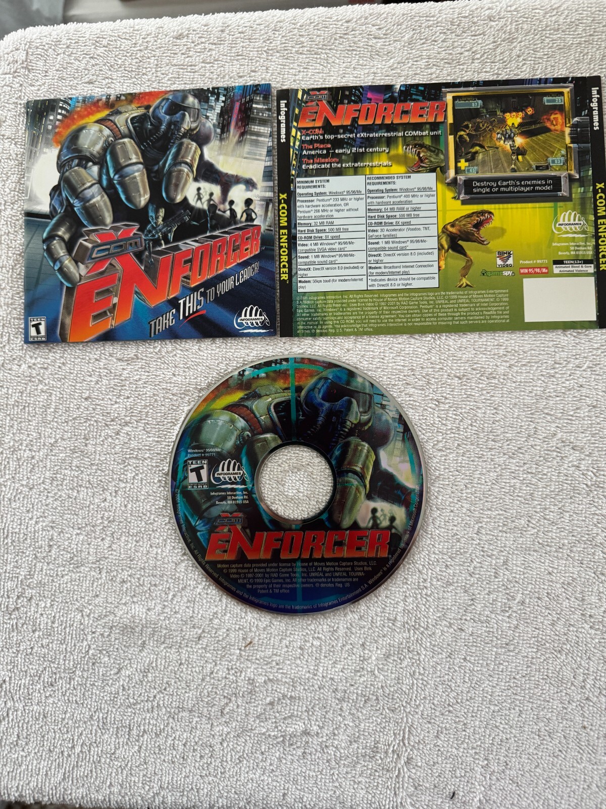 X-Com Enforcer (PC 1999) - CD ONLY WITH INSTALL BOOKLET ONLY