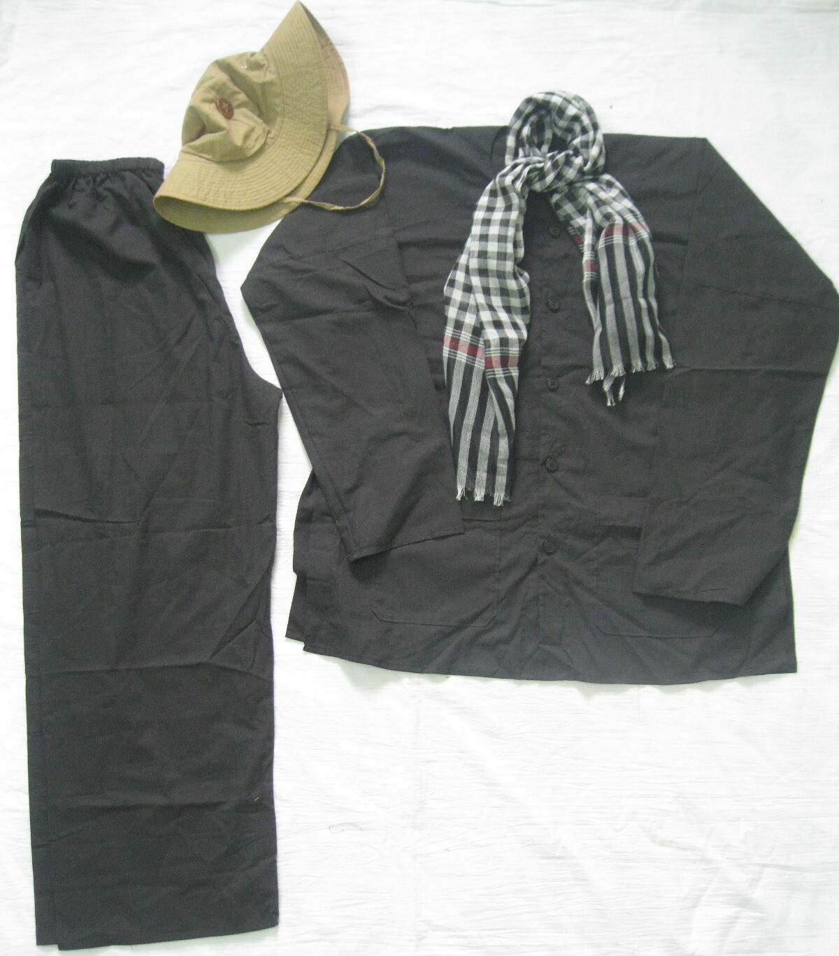 M size , Black Uniforms , Male , AO BABA , VC suit , VIETCONG\'S UNIFORMS