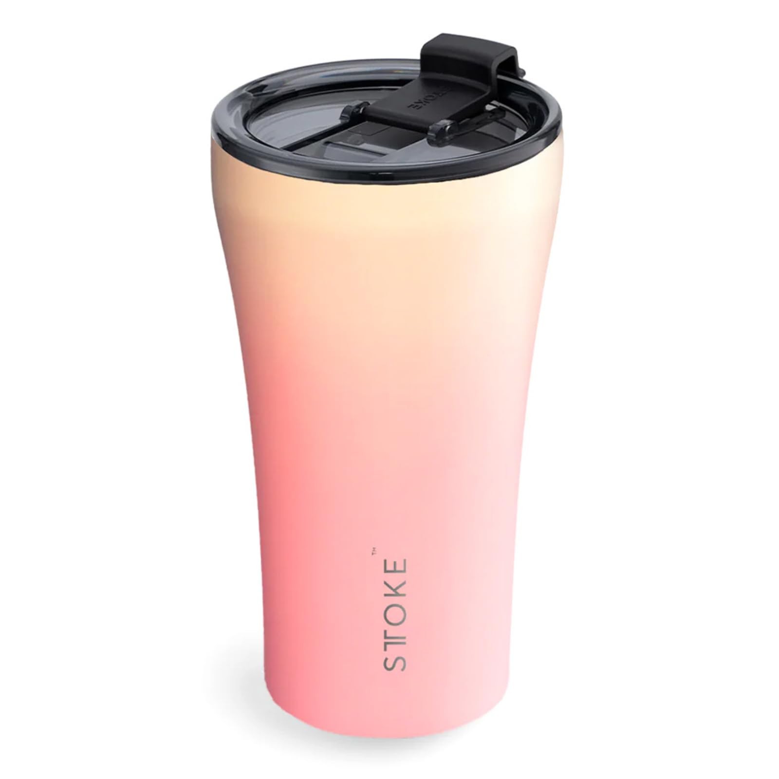 Sttoke Leakproof Lid Shatterproof Tumbler, Sunset Peach, 6.9-inch Height, 12 oz