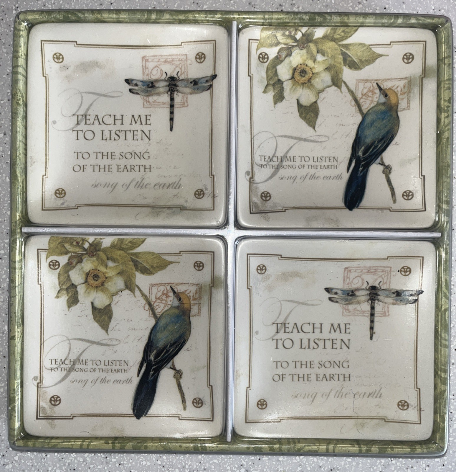 MWW Market Lang Mini Plates Susan Winget Song Of The Earth 4.5” Plates Pretty