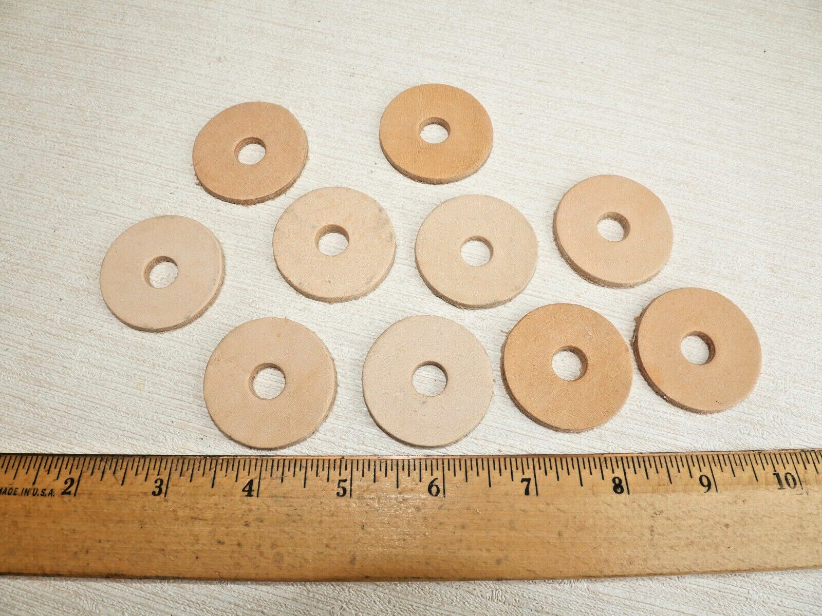 Lot of 10 Leather Washers Chisel Handle restoration 1½