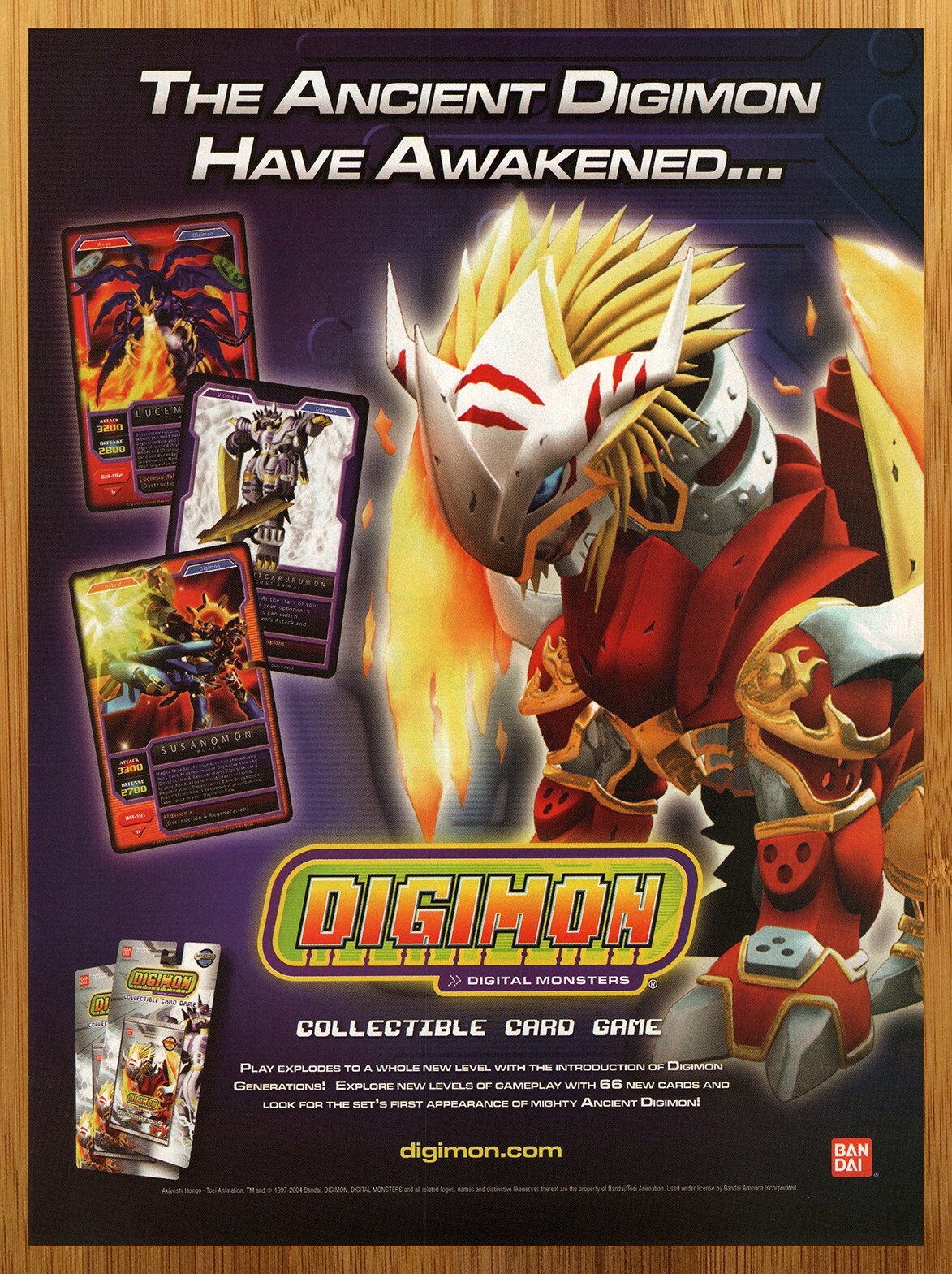 2004 Digimon CCG Generations Vintage Print Ad/Poster TCG Card Game Promo Art 