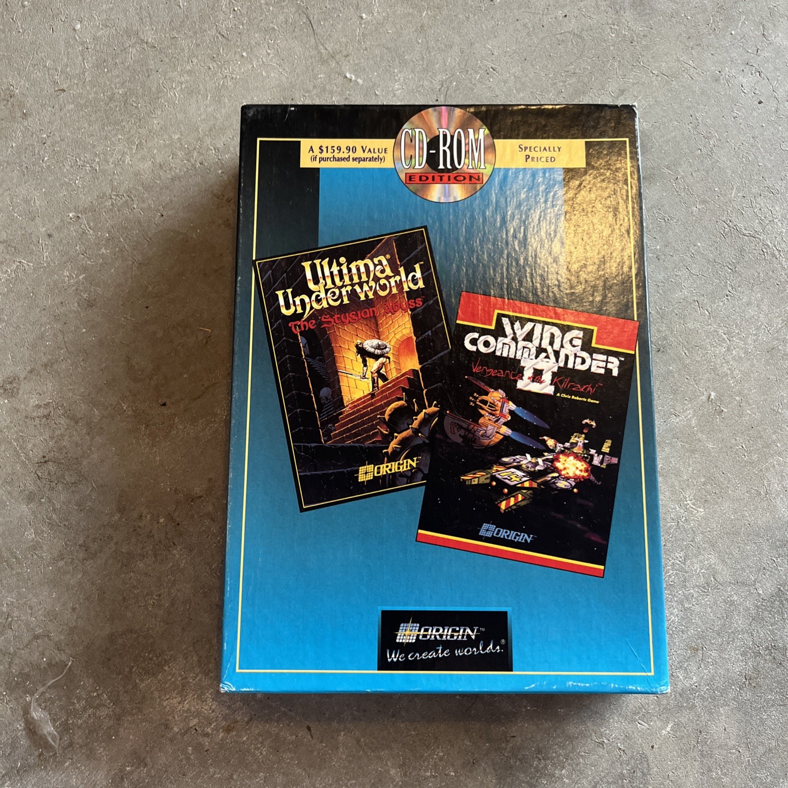 Ultima Underworld I & II PC Game - w/Manual Maps Rare Original Big Box Origin