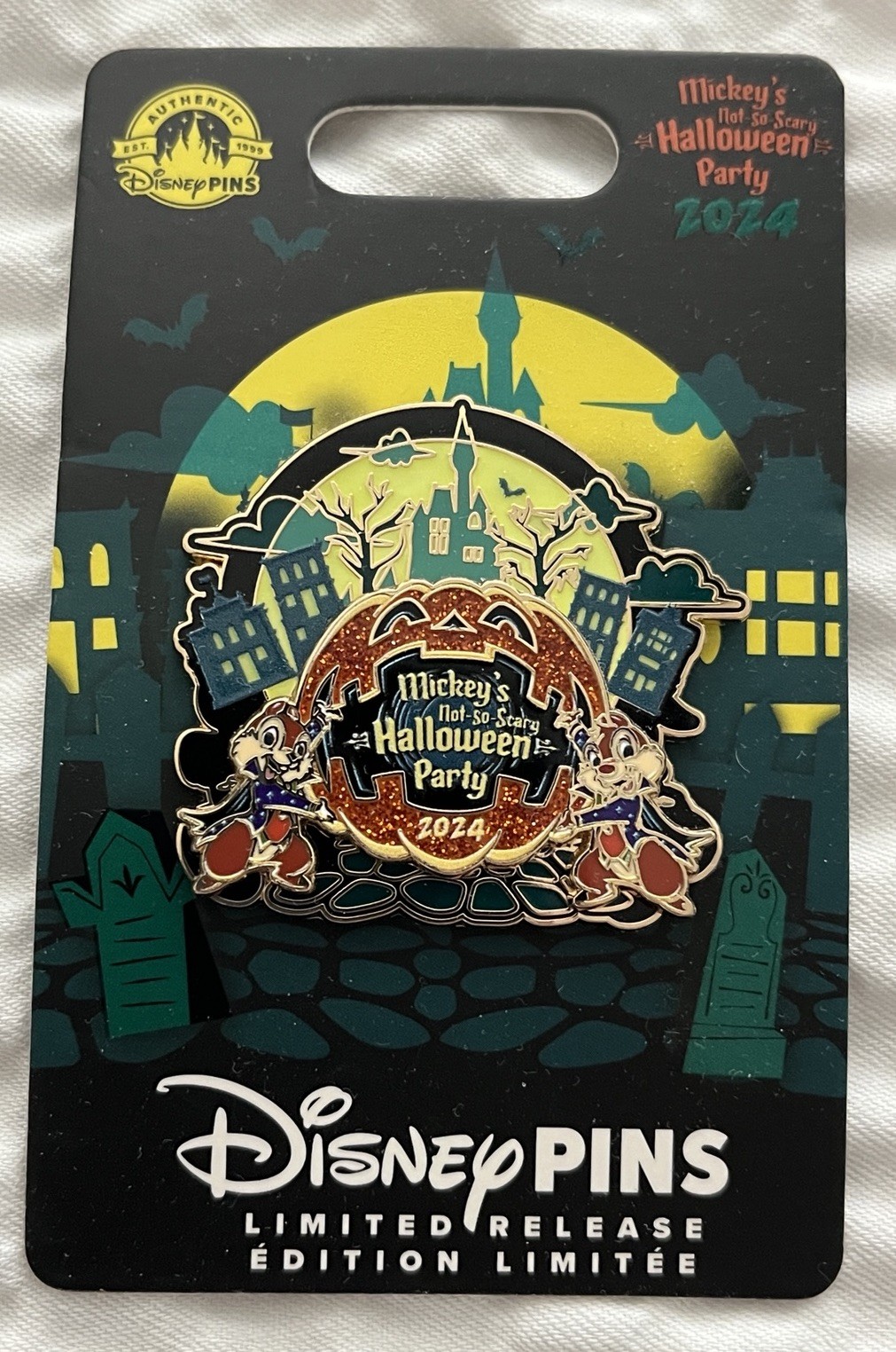 2024 Disney Mickeys’s Not So Scary Halloween Party LR Chip & Dale Pin - NEW