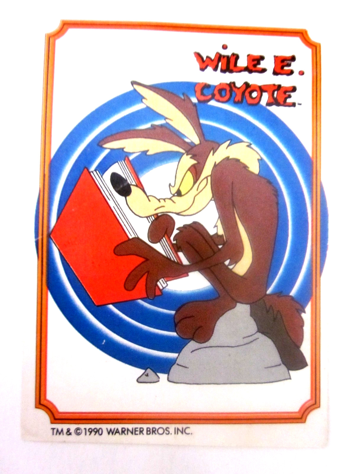 1990 Tyson Wile E. Coyote Looney Tunes  Promo Card - Warner Bros Inc.